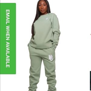 A pair of joggers mint color never worn to small